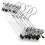 10PCS New Hangers for Clothes Stainless Steel Clip Stand Hanger Pants Skirt Kid Clothes Adjustable Pinch Grip Cabide