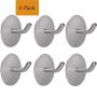 KoHuiJoo Self Adhesive Hooks, Adhesive Wall Hooks Heavy Duty, Removable Sticky Hanging Wall Hangers and Hooks for Robe Towel Home Office Kitchen Bedroom (Round 6 Pack)