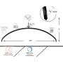 MAWA Reston Lloyd Euro Series Light/Thin Non-Slip Space-Saving 40/PK Clothes Hanger with Bar and Hooks for Pants and Skirts with Clips, Set of 5, Black, Pack of 5,