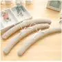 DNJKSA 41cm 5 pcs/lot European Style Sponge Padded Cloth Hanger Sunflower Embroidery Covered Clothing Hangers Garment Store(Random Color)