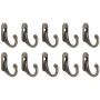 Fenfangxilas Hook, 10Pcs Antique Brass Strong Adhesive Wall Hook Clothes Coat Hanger Home Decor - 10pcs
