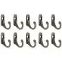 Fenfangxilas Hook, 10Pcs Antique Brass Strong Adhesive Wall Hook Clothes Coat Hanger Home Decor - 10pcs