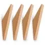 Pack of 4, Minimalist Design, Beech Wood Natural Wooden Coat Hooks, Wall Mounted Single Wall Wood Hook Rack, Clothes Hat Hanger Towel Rack Home Vintage Handmade Craft Pack of 4, Minimalist Design, Beech Wood Natural Wooden Coat Hooks, Wall Mounted Single Wall Wood Hook Rack, Clothes Hat Hanger Towel Rack Home Vintage Handmade Craft