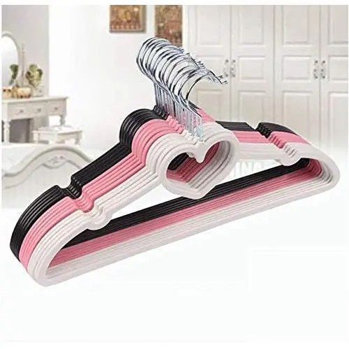 10pcs Random Color Multifunctional Loving Heart Clothes Hanger for Adults 10pcs Random Color Multifunctional Loving Heart Clothes Hanger for Adults