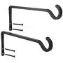 StoutMax Decorative Iron Metal Wall Hook Plant Hanger Bracket Shepherds Hook Lantern Wall Hanger for Hanging Plants Outdoor, Bird feeders, Rustic Home Decor 2 Pack (10 inch Black) StoutMax Decorative Iron Metal Wall Hook Plant Hanger Bracket Shepherds Hook Lantern Wall Hanger for Hanging Plants Outdoor, Bird feeders, Rustic Home Decor 2 Pack (10 inch Black)