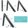 ZSFirst Retractable Clothes Rack - Wall Mounted Folding Clothes Hanger Drying Rack for Laundry Room Closet Storage Organization, Aluminum, Easy Installation (FBA, Black)
