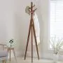 HLR-Coat Racks Free Standing Solid Wood Coat Rack Simple Bedroom Multifunction Hangers Rubber Wood Clothes Rack Easy Assembly Wood (Color : Brown) HLR-Coat Racks Free Standing Solid Wood Coat Rack Simple Bedroom Multifunction Hangers Rubber Wood Clothes Rack Easy Assembly Wood (Color : Brown)