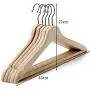 Clothes Hanger Pack of 10 Hangers-4321cm with Natural Finish Heavy Duty Wood with Chrome Hook for Indoors Pants Hangers (Color : Natural, Size : 4321cm) Clothes Hanger Pack of 10 Hangers-4321cm with Natural Finish Heavy Duty Wood with Chrome Hook for Indoors Pants Hangers (Color : Natural, Size : 4321cm)