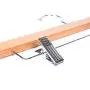 Amber Home 10 Pack Solid Gugertree Deluxe Wooden Pants Hangers Bottom Hanger Slacks Hanger Skirt Hanger with 2-Adjustable Clips (Natural, 10) Amber Home 10 Pack Solid Gugertree Deluxe Wooden Pants Hangers Bottom Hanger Slacks Hanger Skirt Hanger with 2-Adjustable Clips (Natural, 10)