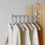 EvaroFly Portable Multipurpose Magic Folding Hanger, Anti-skidding Storage Clothes Hanger, Household Travel Camping -Gray-a 2 Pcs