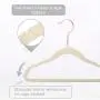 MIZGI Premium Kids Velvet Hangers (Pack of 50) with Copper/Rose Gold Hooks,Space Saving Ultra Thin,Non Slip Hangers use for Childrens Skirt Dress Pants,Clothes Hangers by (Ivory)