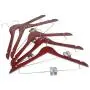 LOHAS Home Solid Walnut Finish Wooden Suit Hangers with Anti-Rust Pant Clips, Pack of 10
