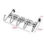 1 pcs Hat Bag Towel Coat Clothes Over Door Bathroom Hanger Hanging Rack Holder 5 Hooks black