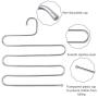 Eleling 5 Layers Pants Clothes Rack S Shape Multi-Purpose Hangers For Trousers Tie Organizer Storage Hanger