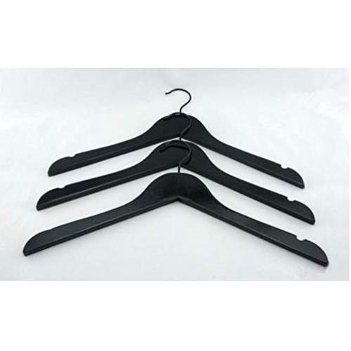 10 Pieces Luxury Black Wooden Hanger for Clothes Blouse Shirts Decoration, 38 cm Length