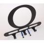 Capital Letter O Monogram Wall Hook Hanger. Satin Black. Solid Steel. Screws Included.