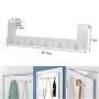Pentaero Wrought Iron Door Back Hanger, Household Nail-Free Stainless Steel Hook, Iron Art Back Door Hanger Hook, Bathroom Kitchen Hanger Towel Clothes Door Rack (White)