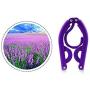 Higere 5Pcs Magic Outdoor Camping Portable Folding Plastic Clothing Coat Hanger(Purple)