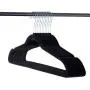 Non-Slip Velvet Hangers - Suit Hangers Ultra Thin Space Saving 360 Degree Swivel Hook Strong and Durable Clothes Hangers Hold Up-to 10 Lbs, for Coats, Jackets, Pants, and Dress Clothes (Black, 50)