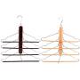 4 Tier Hanger Multifunctional Wood Hanger 4 Layer Shirt Clothes Foldable Pants Rack 4 Layers Hangers for for Jeans Trousers Skirts Scarf