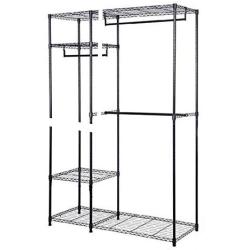 Allbest2you Portable Closet Organizer Garment Rack Clothes Wardrobe Hanger Home Shelf 48&quotx18&quotx71"