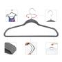 Yaheetech Velvet Hangers Heavy Duty - Non Slip -Space Saving Clothes Hangers, Pack of 100,Gray