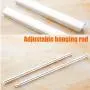 Lishiny Folding Clothes Hanger Foldable Multifunction Wall Mounted Clothes Rail Drying Rack (Silver,1Pair with 40Cm Pole)