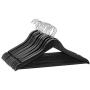 FloridaBrands Wooden Dress Hangers, Black Wood Suit Clothes Hangers with High Grade Extra Smooth Finish & Chrome Hook to Organize Your Wardrobe - (Pack of 24)