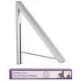 Stock Your Home Retractable Clothes Rack - Wall Mounted Folding Clothes Hanger Drying Rack for Laundry Room Closet Storage Organization, Aluminum, Easy Installation, 1 Pack (Silver)