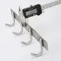 HOMEIDEAS Coat Hook Rack Wall Mounted 11-Inch SUS304 Stainless Steel Brushed Nickel Hook Rail with 4 Heavy Duty Hooks HOMEIDEAS Coat Hook Rack Wall Mounted 11-Inch SUS304 Stainless Steel Brushed Nickel Hook Rail with 4 Heavy Duty Hooks