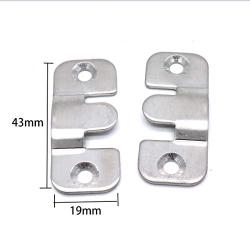 Sydien 43x19mm Flush Mount Picture Hangers Universal Sofa Interlock Bracket Furniture Connector with Screws 20 Pcs