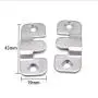 Sydien 43x19mm Flush Mount Picture Hangers Universal Sofa Interlock Bracket Furniture Connector with Screws 20 Pcs