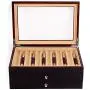 3 Layer Wood Pen Display Boxes 34 Pen Organizer Box, Pen Display Case Storage Box,Top Glass Window Pen Fountain Collection Display Case (Black) 3 Layer Wood Pen Display Boxes 34 Pen Organizer Box, Pen Display Case Storage Box,Top Glass Window Pen Fountain Collection Display Case (Black)