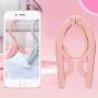 ONESWI 10 PCS Travel Hangers - Portable Folding Clothes Hangers Travel Accessories Foldable Clothes Drying Rack for Travel（Pink and Blue）