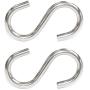 Ugotfeels S Hooks Marine Grade 316 Stainless Steel | 2.4'' Long 0.2''Thickness | S Shaped Hook Hammock Hooks for Hanging and Utility Use - Each Hook Hold 150 lbs - 2 Packs