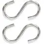 Ugotfeels S Hooks Marine Grade 316 Stainless Steel | 2.4'' Long 0.2''Thickness | S Shaped Hook Hammock Hooks for Hanging and Utility Use - Each Hook Hold 150 lbs - 2 Packs
