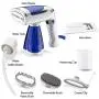 JMG Handheld Garment Steamer 1600W 200Ml, Folding Steamer for Clothes Steamer Portable Steam Iron 3 Gear Adjustment for Home Travelling, Blue JMG Handheld Garment Steamer 1600W 200Ml, Folding Steamer for Clothes Steamer Portable Steam Iron 3 Gear Adjustment for Home Travelling, Blue