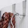 4Pcs Stainless Steel Over Door Hook Clothes Bag Towel Hanger Holder Pothook Home Kitchen Bathroom Supplies^