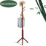 FILWH Premium Bamboo Coat Rack Tree with 8 Hooks, 3 Adjustable Sizes Free Standing Wooden Coat Rack, Super Easy Assembly Hallway, Entryway Coat Hanger Stand for Clothes, Suits