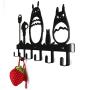 Animal Cat Girl Metal Wall Mounted Bag Hanger,6 Hooks Storage Rack Originality Clothing Hooks Sweet Black(Cute Totoro) Animal Cat Girl Metal Wall Mounted Bag Hanger,6 Hooks Storage Rack Originality Clothing Hooks Sweet Black(Cute Totoro)