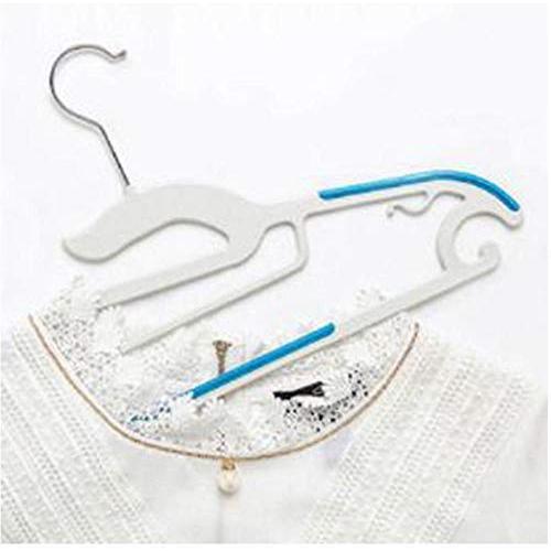 10pcs Children Adult Non-Slip Metal Shirt Trouser Hook Hangers Coat Hanger Clothes Rack Random Color