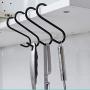 60 Pack 3.5 Inches Heavy Duty Black S Hooks Stainless Steel Metal S Shaped Hooks for Kitchen Bathroom Garden Workshop