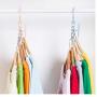Classify Windproof Multi Layers Drying Laundry Clothes Hanger Household Holder Modern Antislip 5 Circle 360 Degree Rotating Hook 10pcs Random Color
