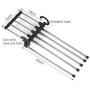 5pcs Random Color 5 in 1 Pant Rack Shelves Stainless Steel Clothes Hangers Multi-Functional Wardrobe Magic Hanger