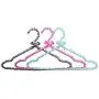 10 Pcs Colorful Fancy Pearl Bow-Knot Clothes Hanger with Notches, Non Slip Plastic Wedding Dress Sun-top Hanger for Lady Girl Random Color