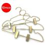 KOOBAY 10PS Golden Metal 12.5 Baby Clothes Clips Hanger Children Kids Coat Hanger Display and Storage