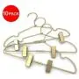 KOOBAY 10PS Golden Metal 12.5 Baby Clothes Clips Hanger Children Kids Coat Hanger Display and Storage