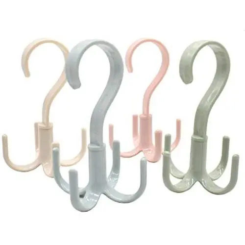Closet Hanging Organizer Storage Purse Rack Handbag 360 Degree Rotating 4 Hooks for Belt Scarf Tie Rack Holder Closet Hanging Organizer Storage Purse Rack Handbag 360 Degree Rotating 4 Hooks for Belt Scarf Tie Rack Holder