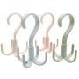 Closet Hanging Organizer Storage Purse Rack Handbag 360 Degree Rotating 4 Hooks for Belt Scarf Tie Rack Holder