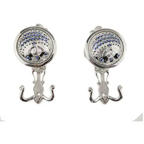 Fongbay New Style Art Zinc Alloy Metal Tieback Multi Use Wall Coat Hook Curtain Hook Holdbacks Clothes Hanger Wall Hooks (Carving Hollow Out Design) (Silver) Fongbay New Style Art Zinc Alloy Metal Tieback Multi Use Wall Coat Hook Curtain Hook Holdbacks Clothes Hanger Wall Hooks (Carving Hollow Out Design) (Silver)